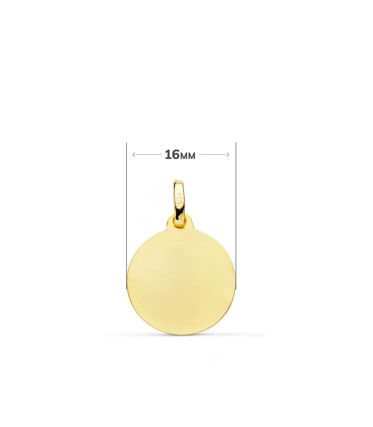 18K MÉDAILLE RONDE BÉBÉ 16MM