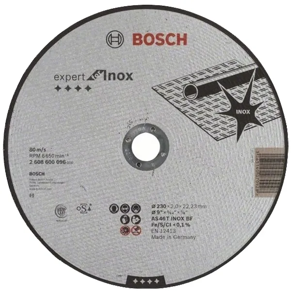 4X BOSCH  EXPERT FOR INOX  DISCO DE CORTEACERO INOXIDABLE, 230X22,2X2MM, 1 CADA + BOSCH  EXPERT FOR INOX  DISCO DE CORTEACER