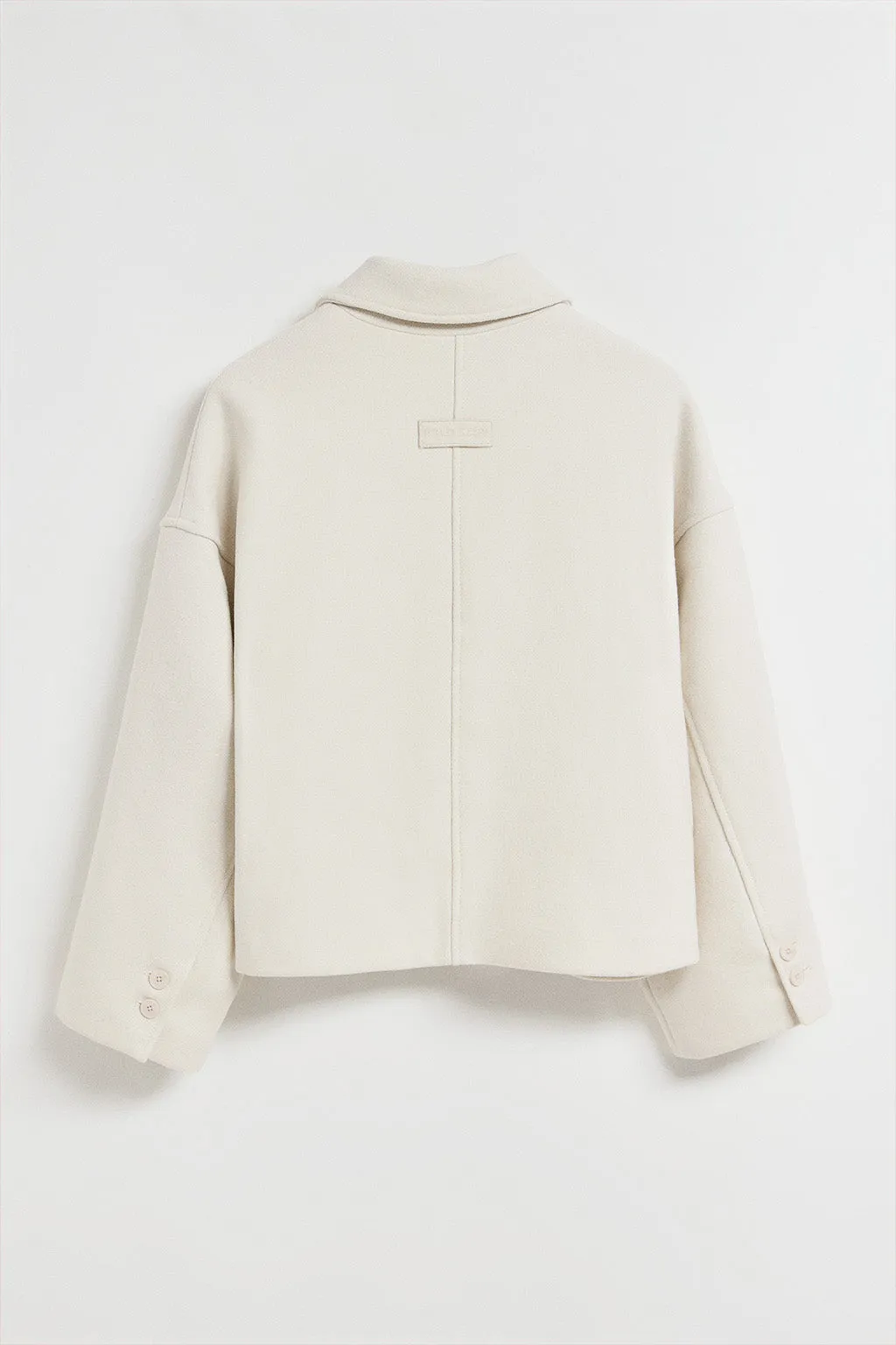 Abrigo corto Lita beige abotonado y detalles Polo Club