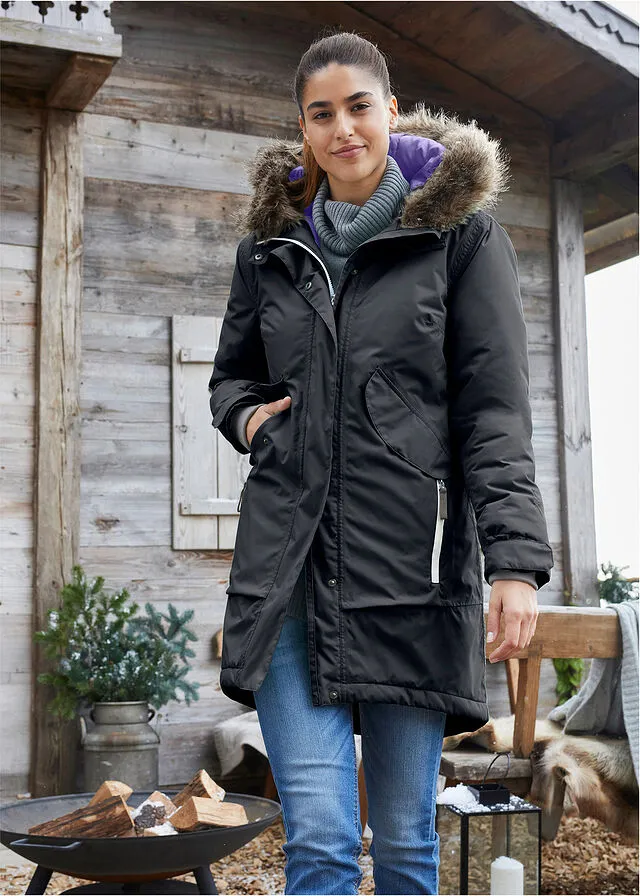 Abrigo funcional impermeable para exteriores Negro