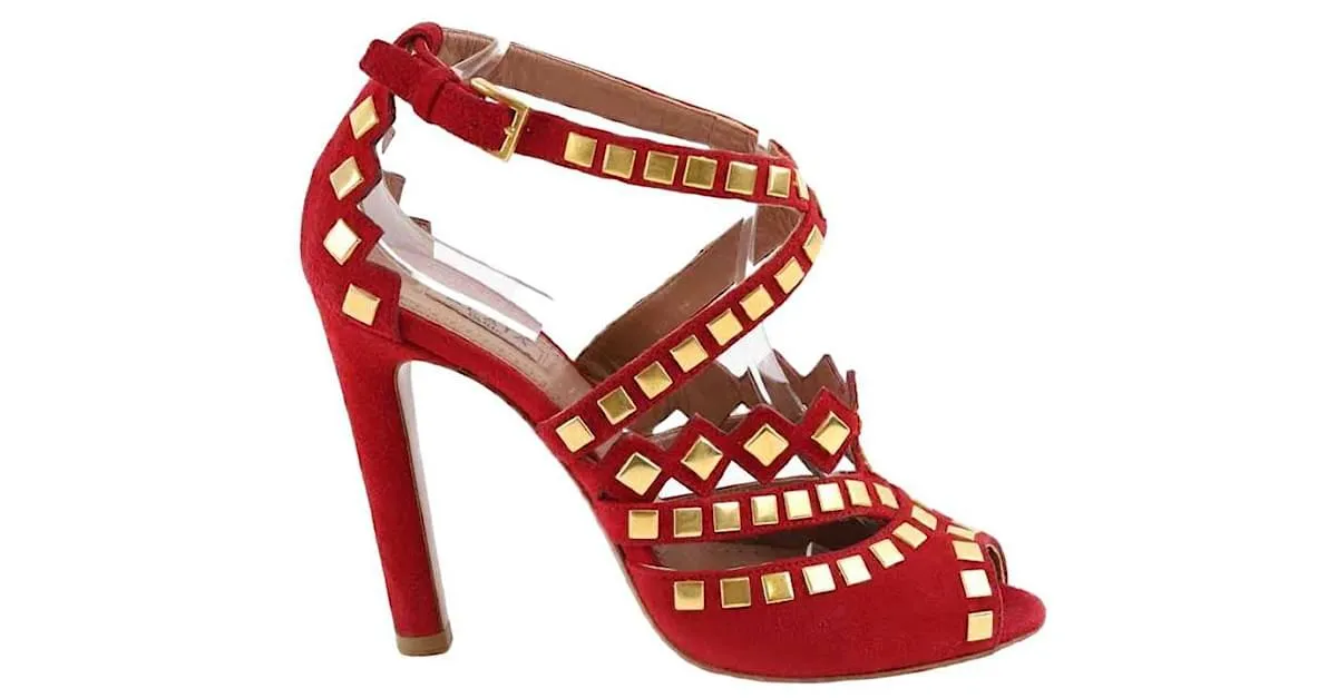 Alaïa Tacones de gamuza Roja 