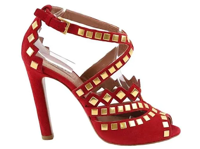 Alaïa Tacones de gamuza Roja 