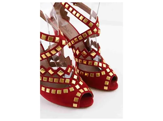 Alaïa Tacones de gamuza Roja 