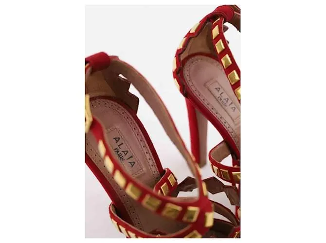 Alaïa Tacones de gamuza Roja 