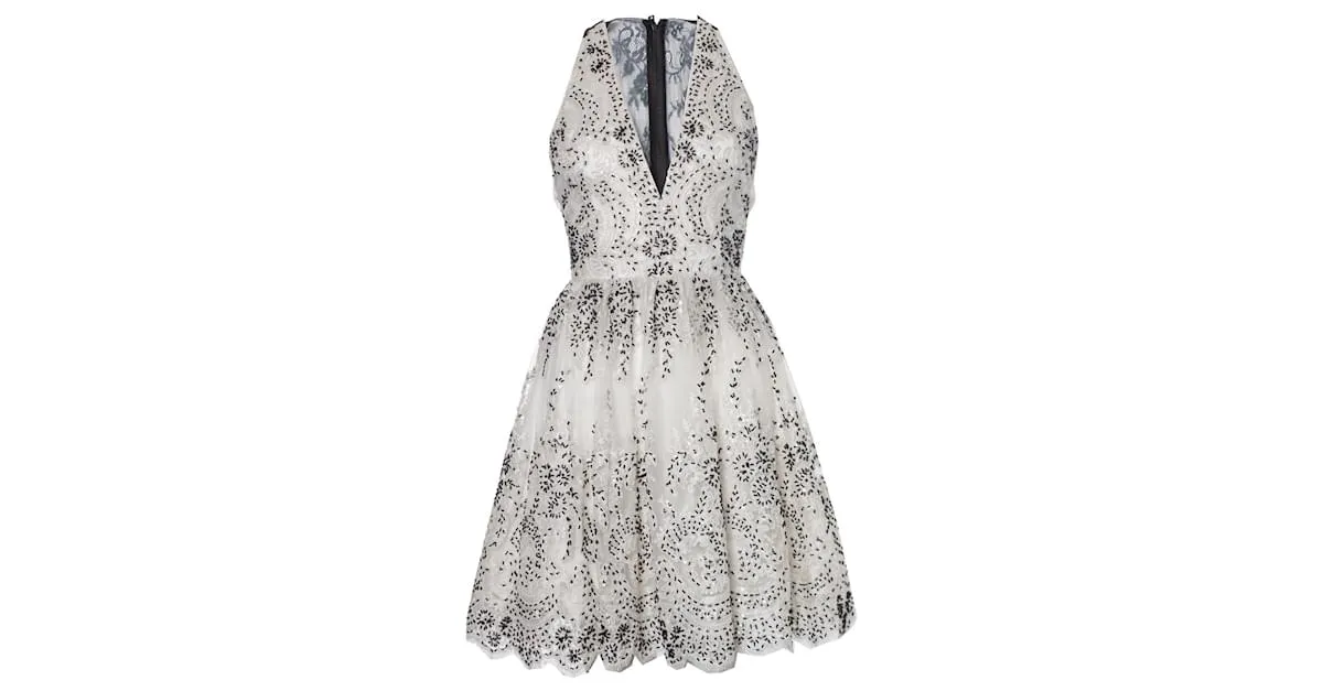 Alice + Olivia Alicia + Olivia, vestido de tul blanco 