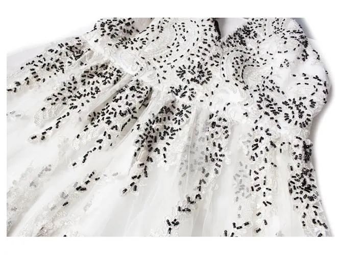Alice + Olivia Alicia + Olivia, vestido de tul blanco 