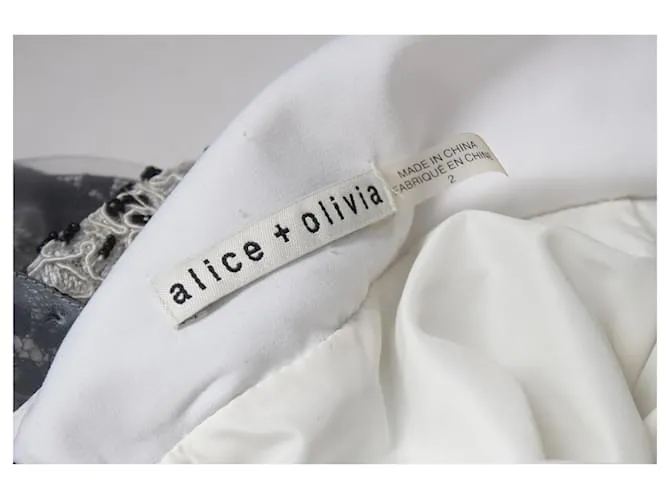 Alice + Olivia Alicia + Olivia, vestido de tul blanco 