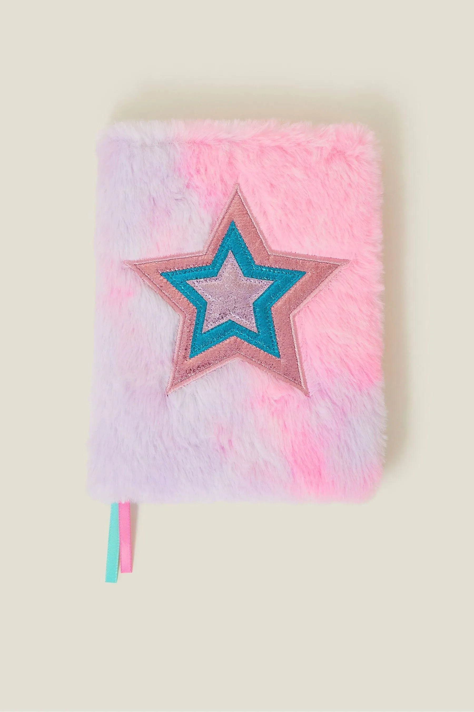 Angels By Accessorize Girls Fluffy Star A5 Black Notebook