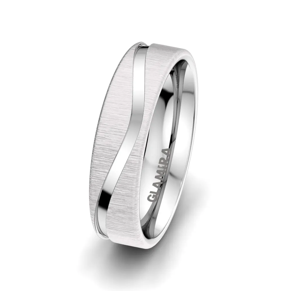 Anillo de boda Bright Feather 6 mm
