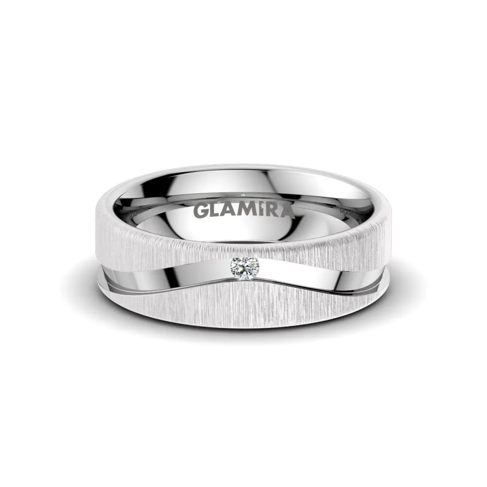 Anillo de boda Bright Feather 6 mm