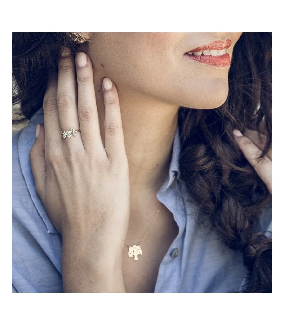 Anillo de Mujer Oro bicolor 18K Greta Mariposas