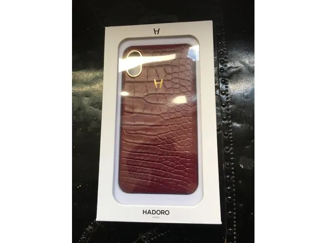 Autre Marque Funda para piel de cocodrilo iPhone X Burdeos 