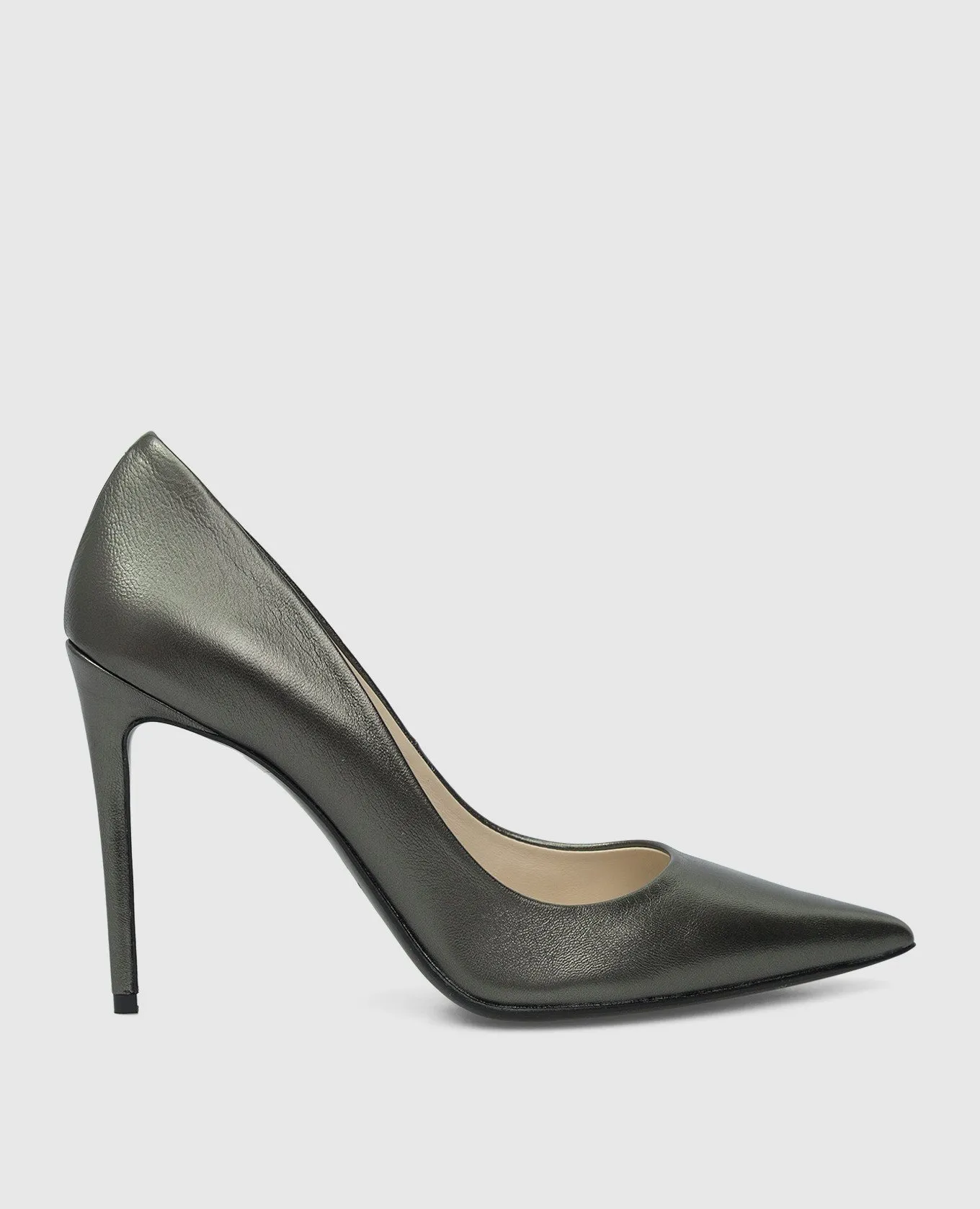 Babe Pay Pls Dark Green Leather Pumps