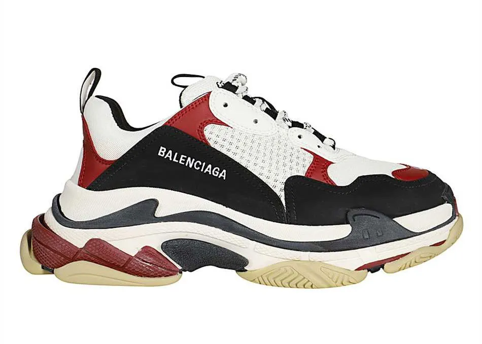 Balenciaga Triple S "White Black Crimson"