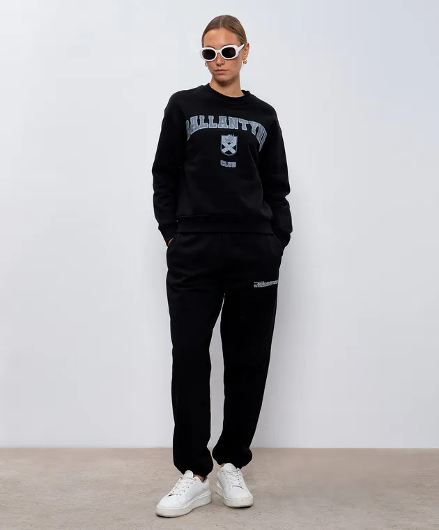 Ballantyne Black joggers with contrasting logo