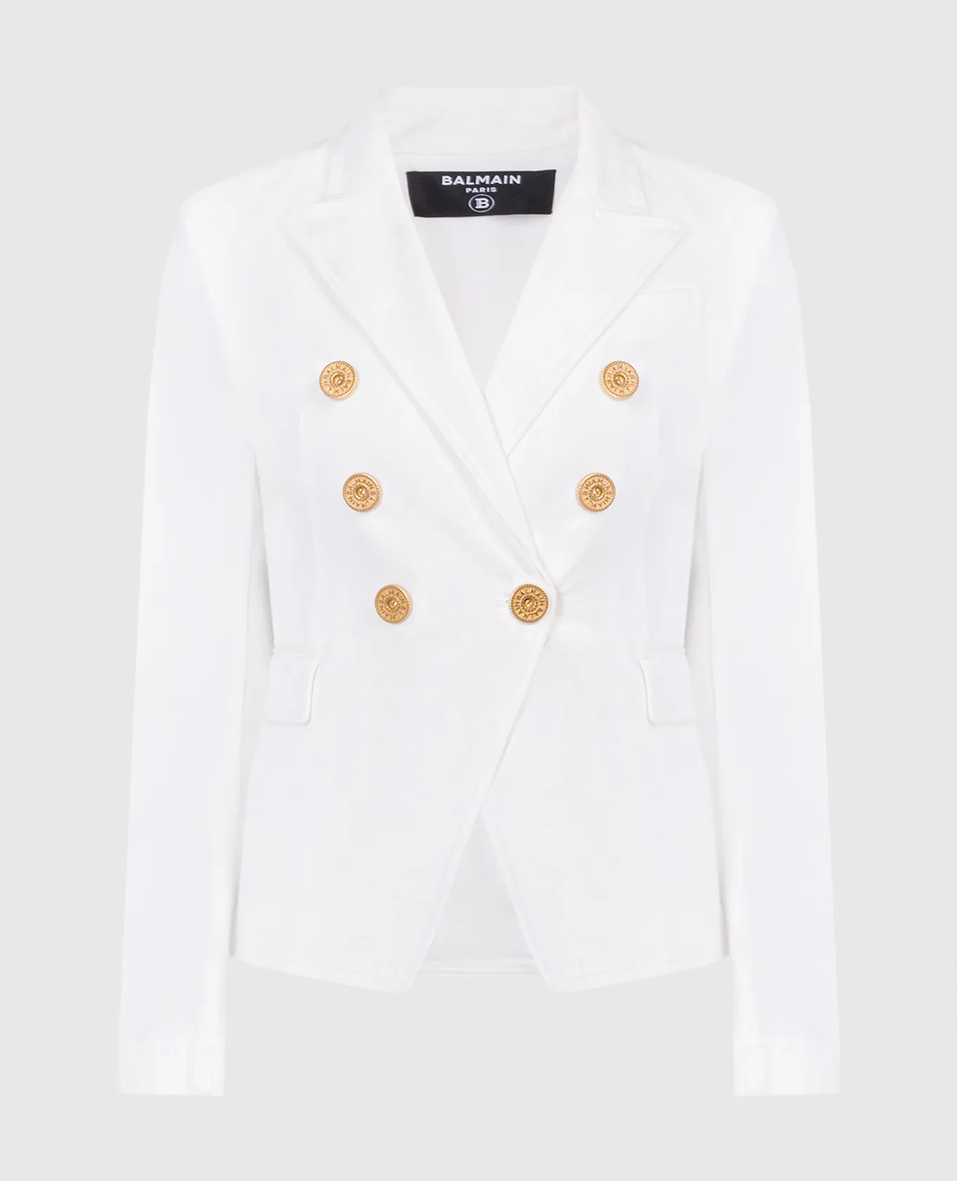 BALMAIN WHITE DOUBLEBREASTED JACKET