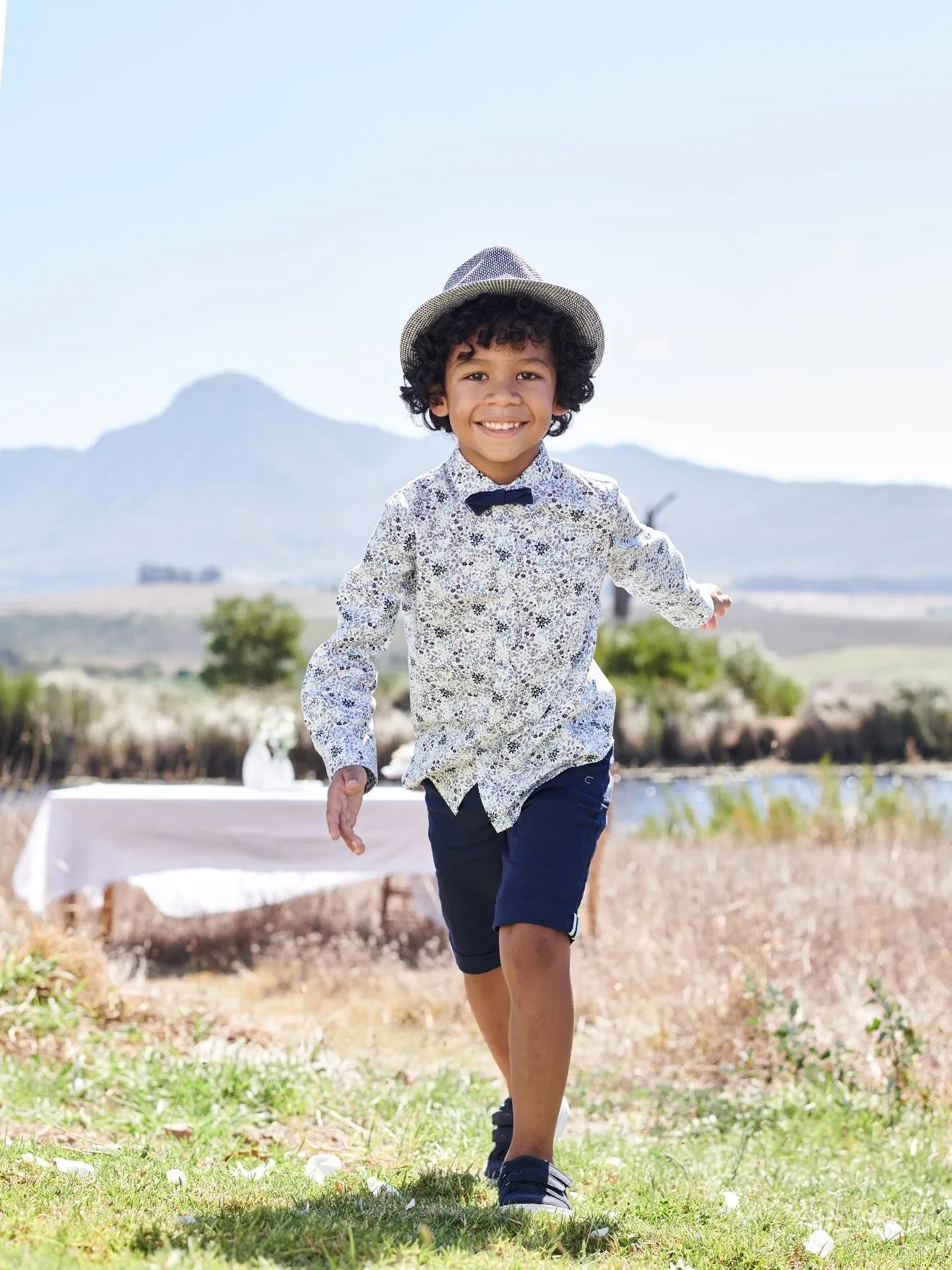 Bermudas de algodón y lino para niño