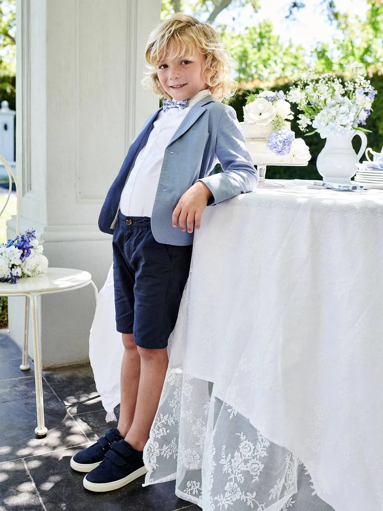 Bermudas de algodón y lino para niño