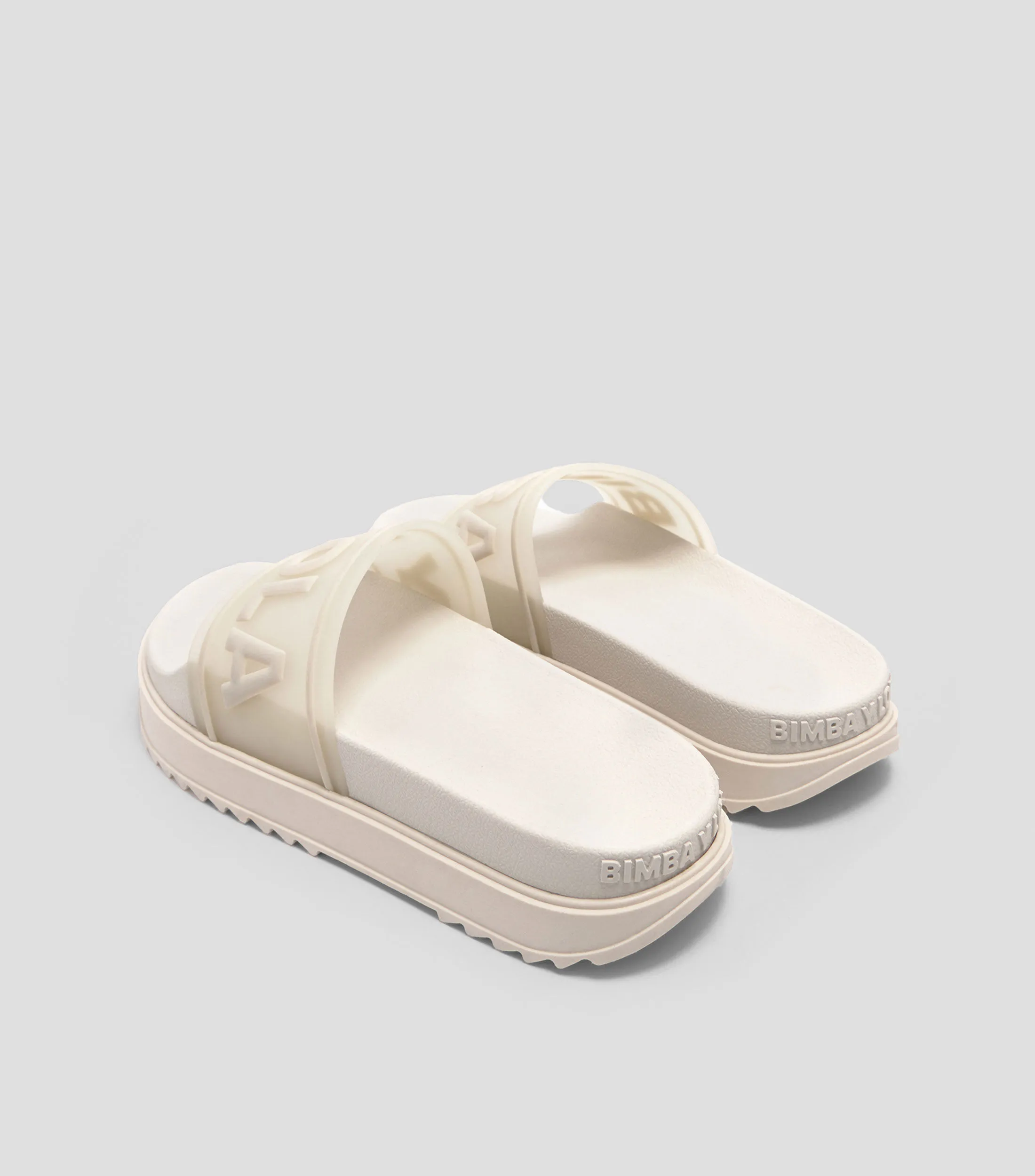 Bimba y Lola Sandalias Flip Flop con plataforma baja blancas Mujer