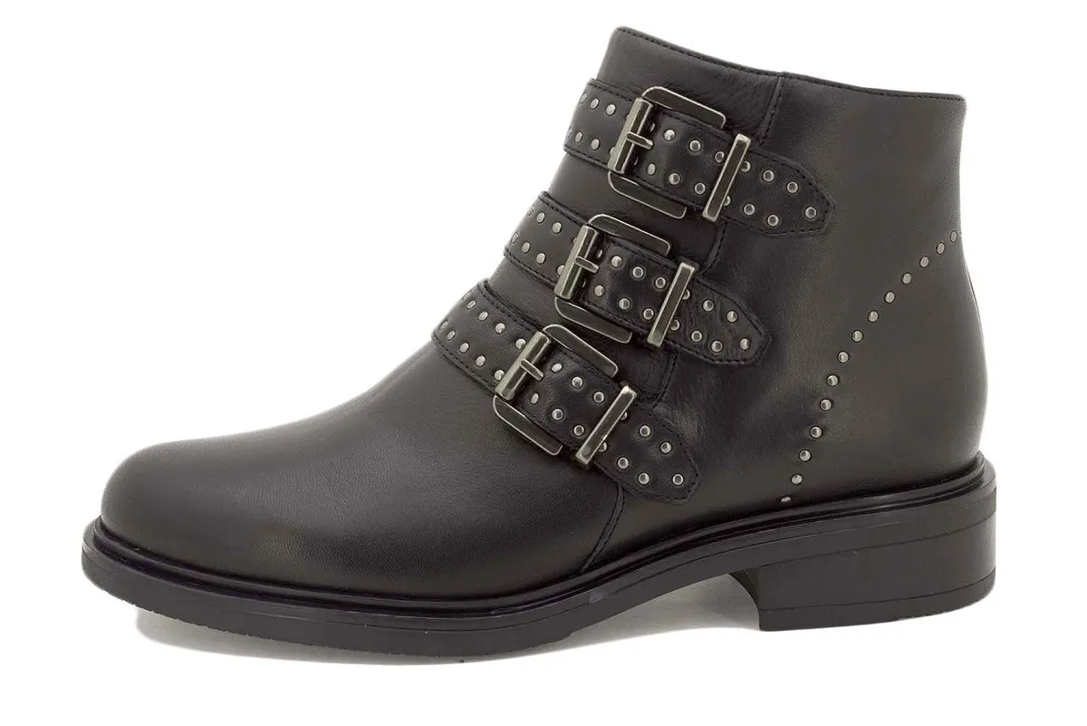 Black Leather Ankle boot