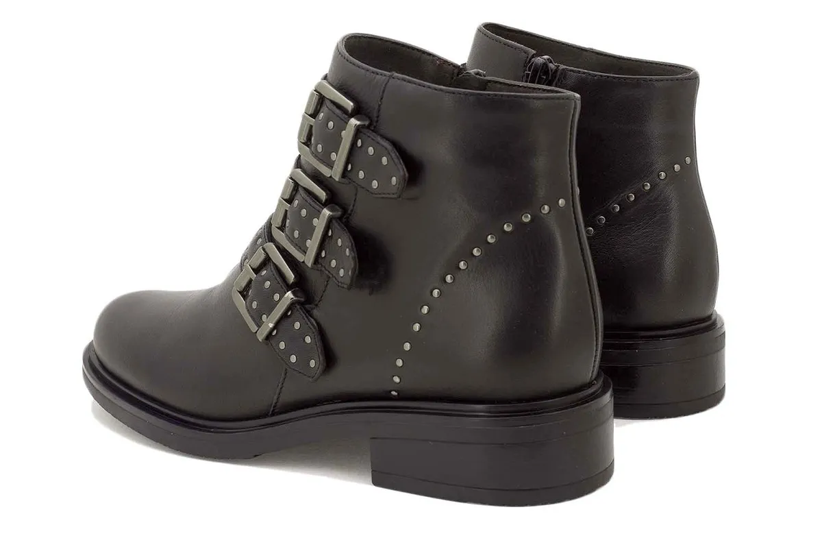 Black Leather Ankle boot