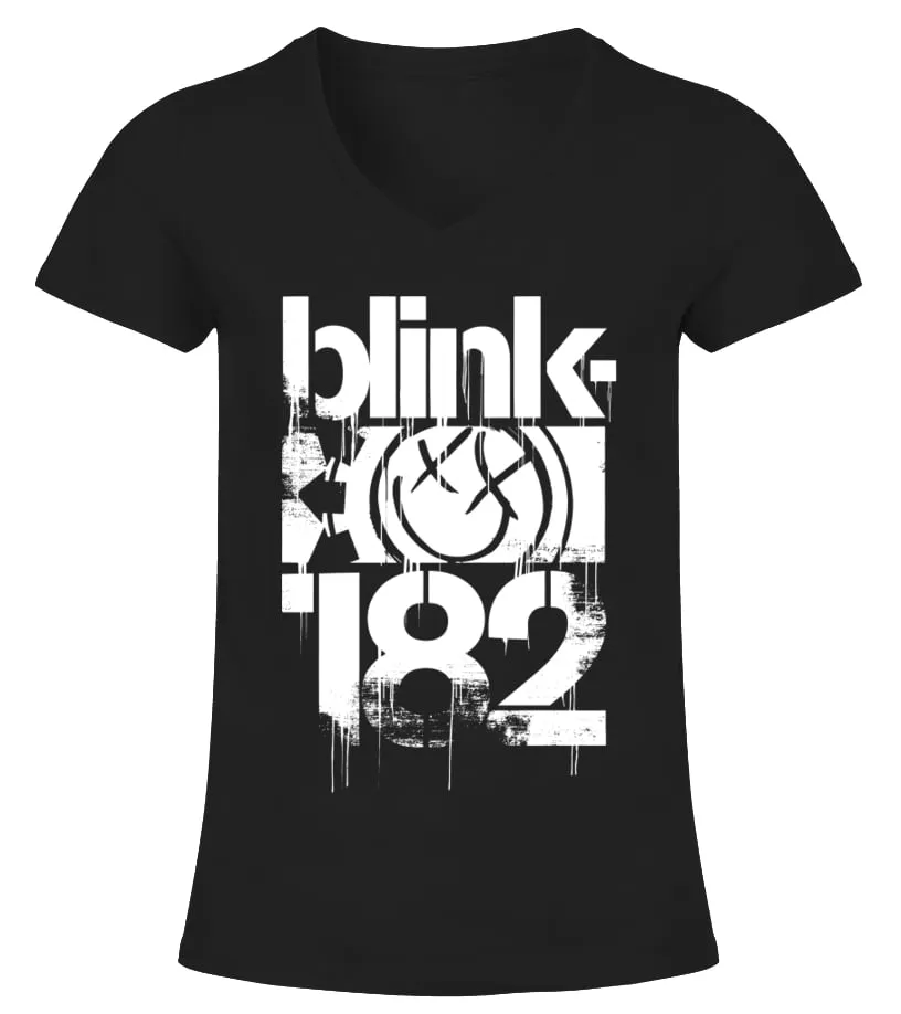 BLINK182 BK (20) CAMISETA CUELLO PICO MUJER