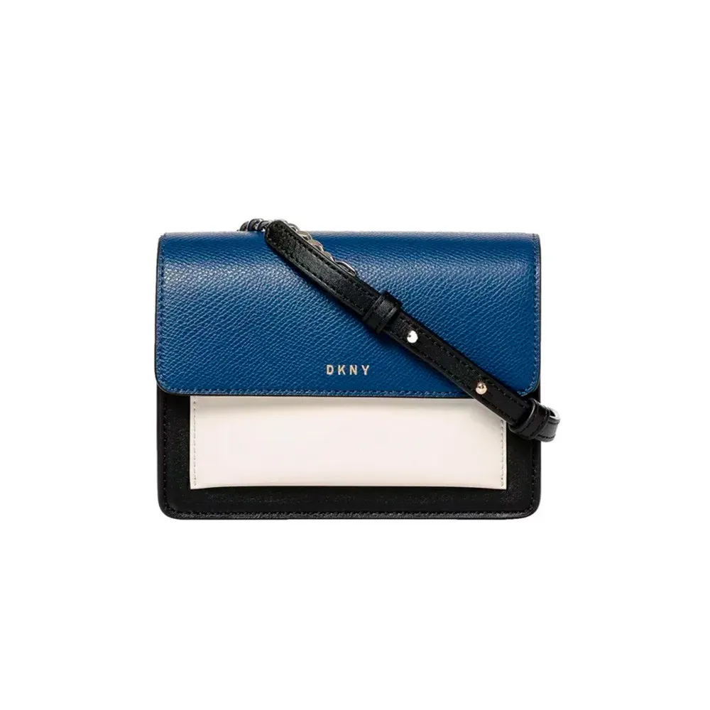 Bolso / Bandolera de Piel DKNY R461180202 Color Azul y Blanco
