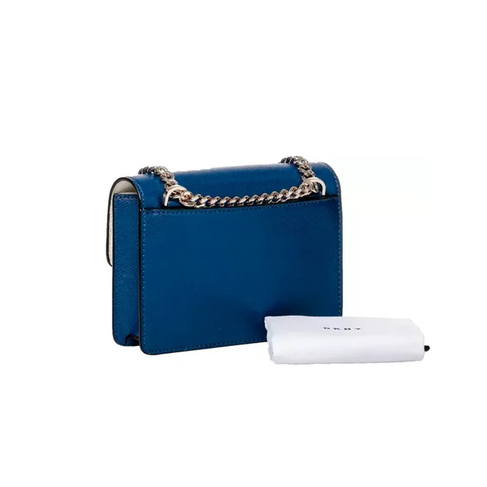 Bolso / Bandolera de Piel DKNY R461180202 Color Azul y Blanco