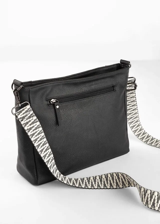 BOLSO TIPO BANDOLERA CON CORREA INTERCAMBIABLE NEGROLIMAROSA