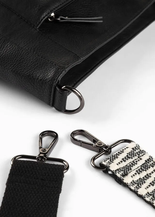 BOLSO TIPO BANDOLERA CON CORREA INTERCAMBIABLE NEGROLIMAROSA