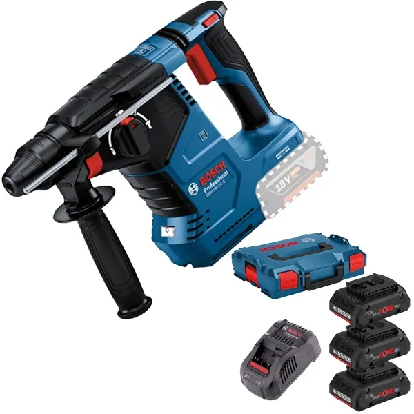 BOSCH  GBH 18V24 C  MARTILLO PERFORADOR SDSPLUS SIN BATERíAS Y CARGADORES, LIION, 18 V,  AH, 2.4 J, MOTOR SIN ESCOBILLAS +