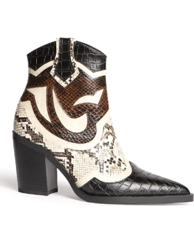 Botas CORINA  de Mujer BOTIN COWBOY CON TACON PARA MUJER M4745 COLOR  MARRON
