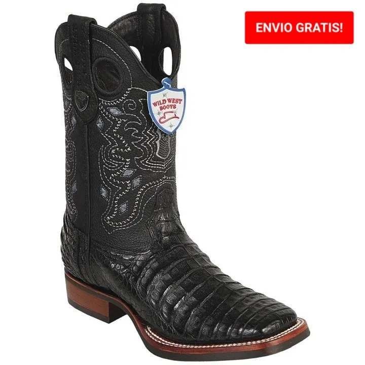 BOTAS DE COCODRILO CAIMAN PANZA HORMA CUADRADA SUELA HULE WW28258205