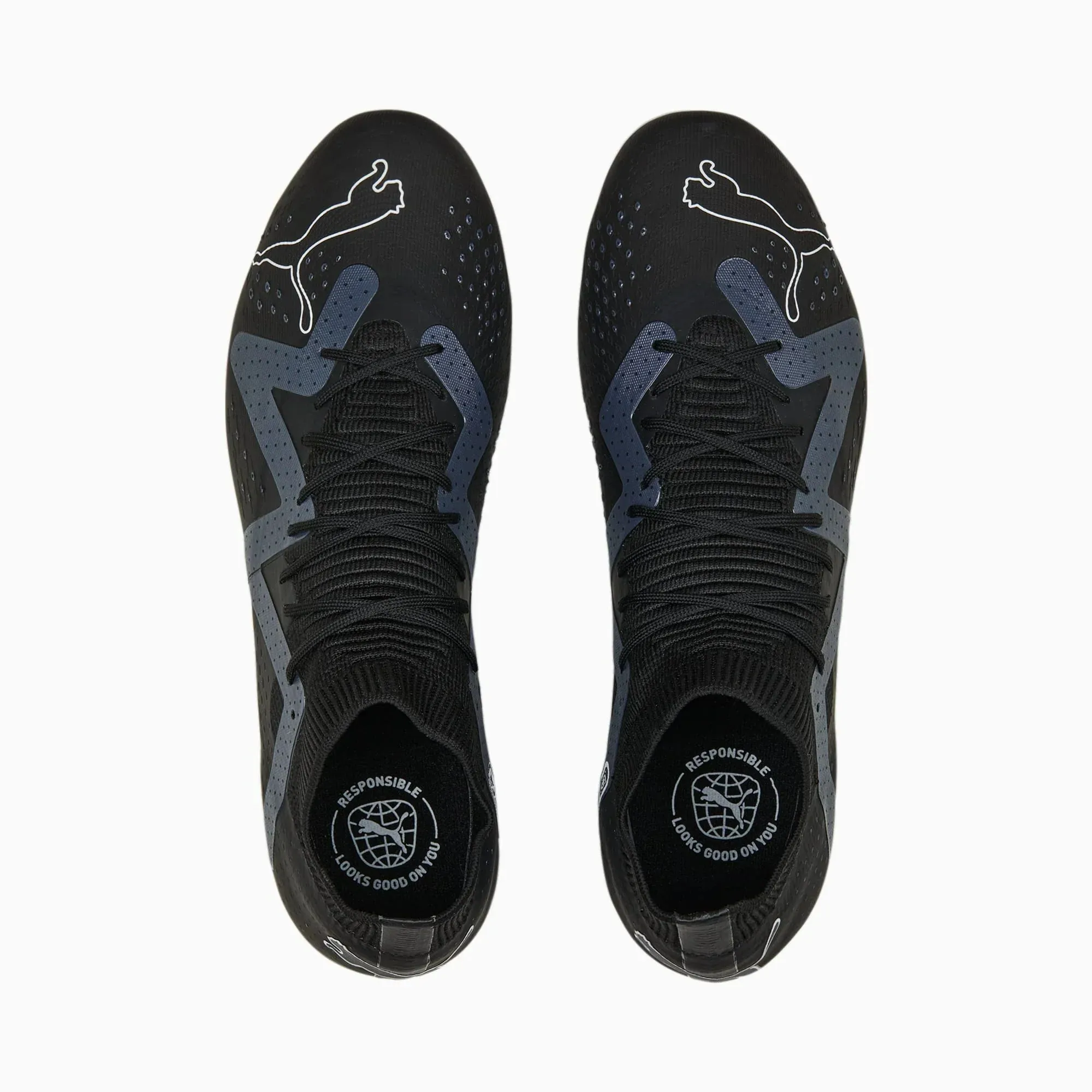 Botas de fútbol para superficies múltiples Puma Future Match FG/AG Negro/Blanco