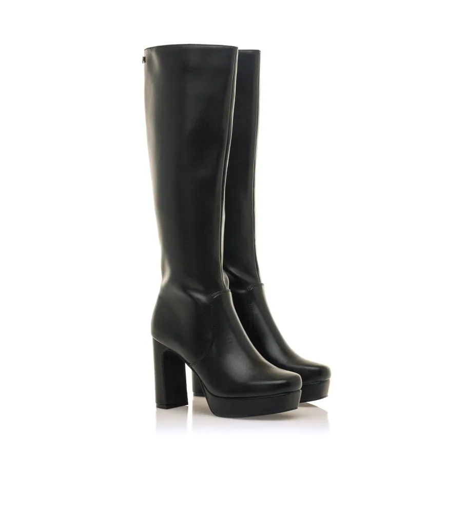 BOTAS ROSETA NEGRO ALTURA TACóN 9CM