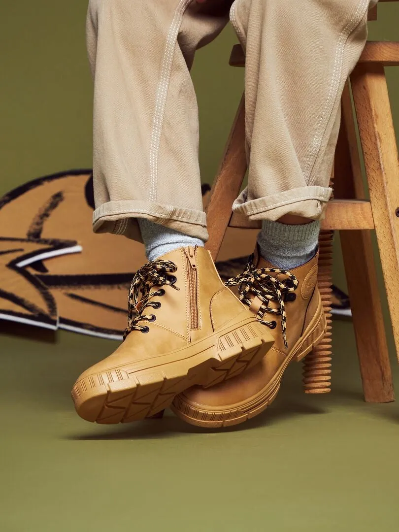 BOTINES DE ESTILO MONTAñERO  MARRON