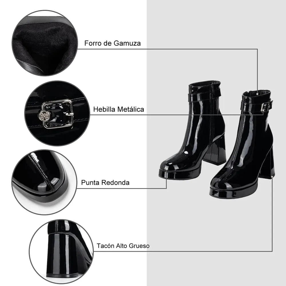 BOTINES TACO MUJER NEGRO WEIDE YL70