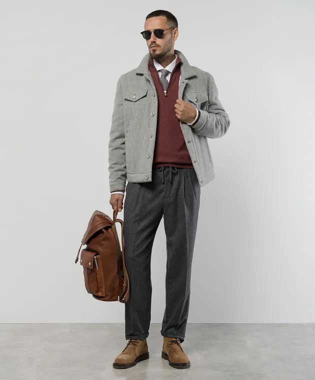 Brunello Cucinelli Gray cashmere jacket