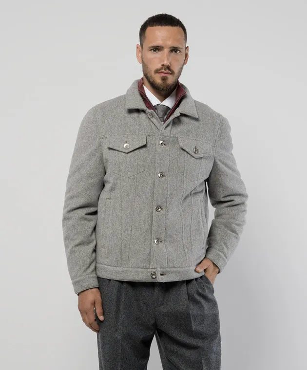 Brunello Cucinelli Gray cashmere jacket