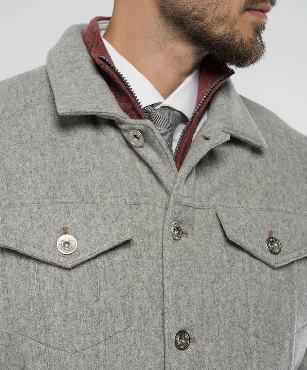 Brunello Cucinelli Gray cashmere jacket