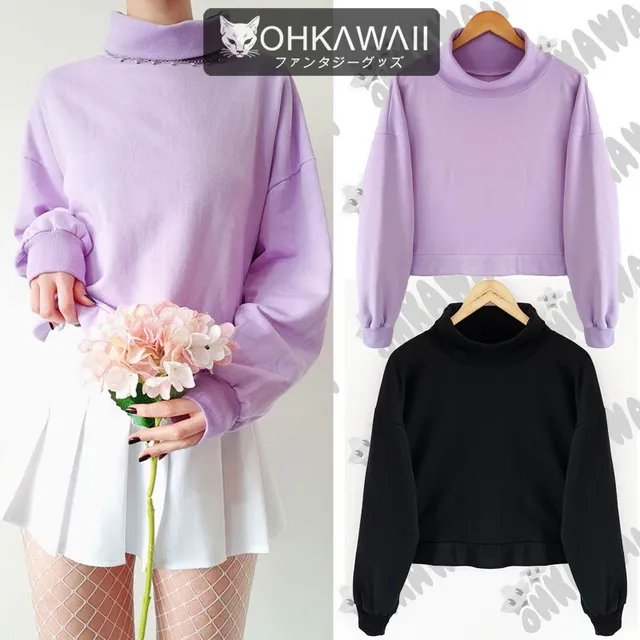 Buzo Crop Oversize Turtle Neck