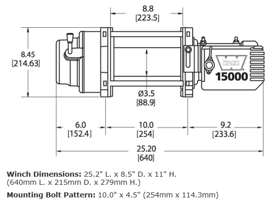 Cabrestante Warn M15000