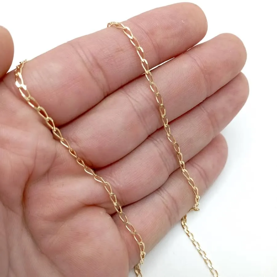 Cadena 18k bilbao maciza 2mm