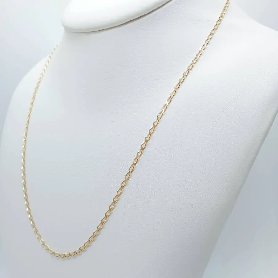 Cadena 18k bilbao maciza 2mm