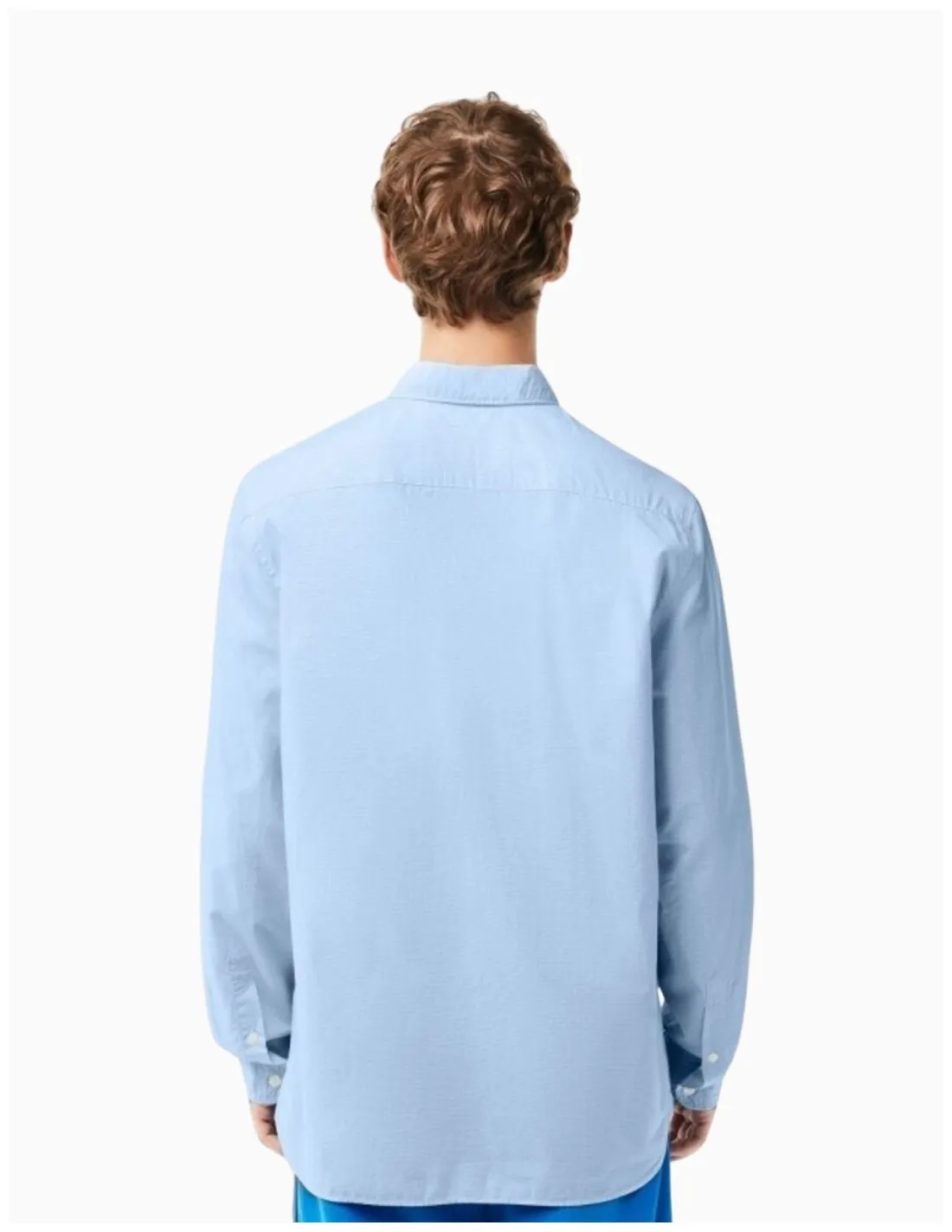 CAMISA LACOSTE REGULAR FIT CUADROS AZUL