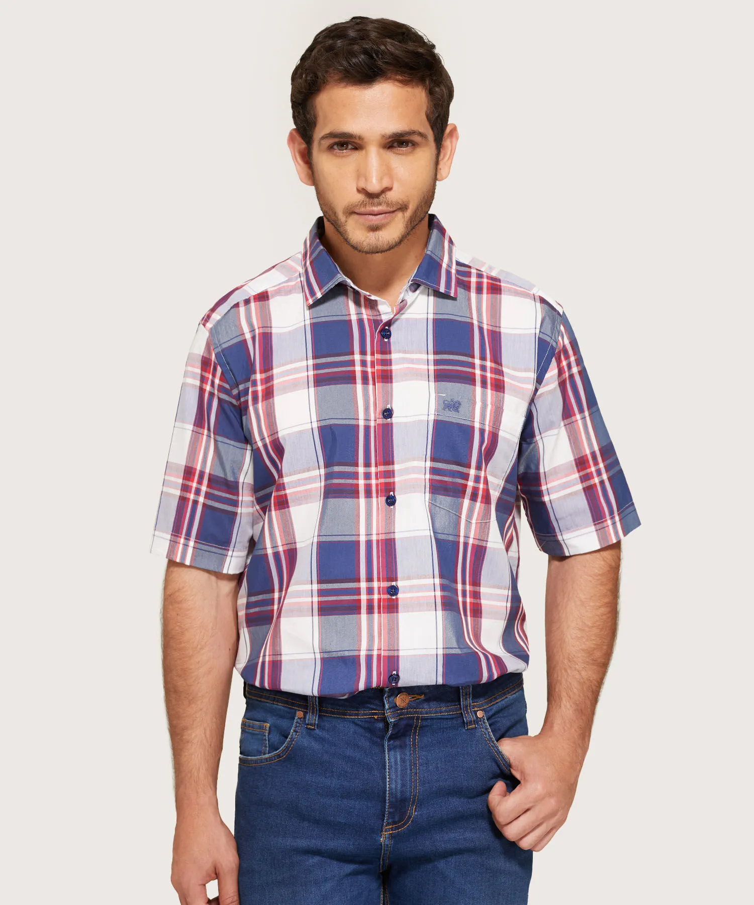 CAMISA MANGA CORTA CUADROS