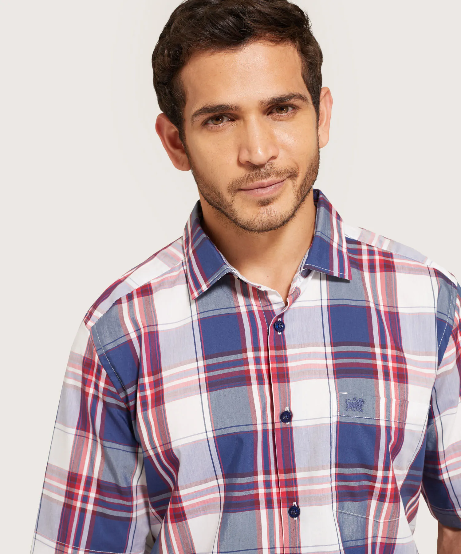 CAMISA MANGA CORTA CUADROS