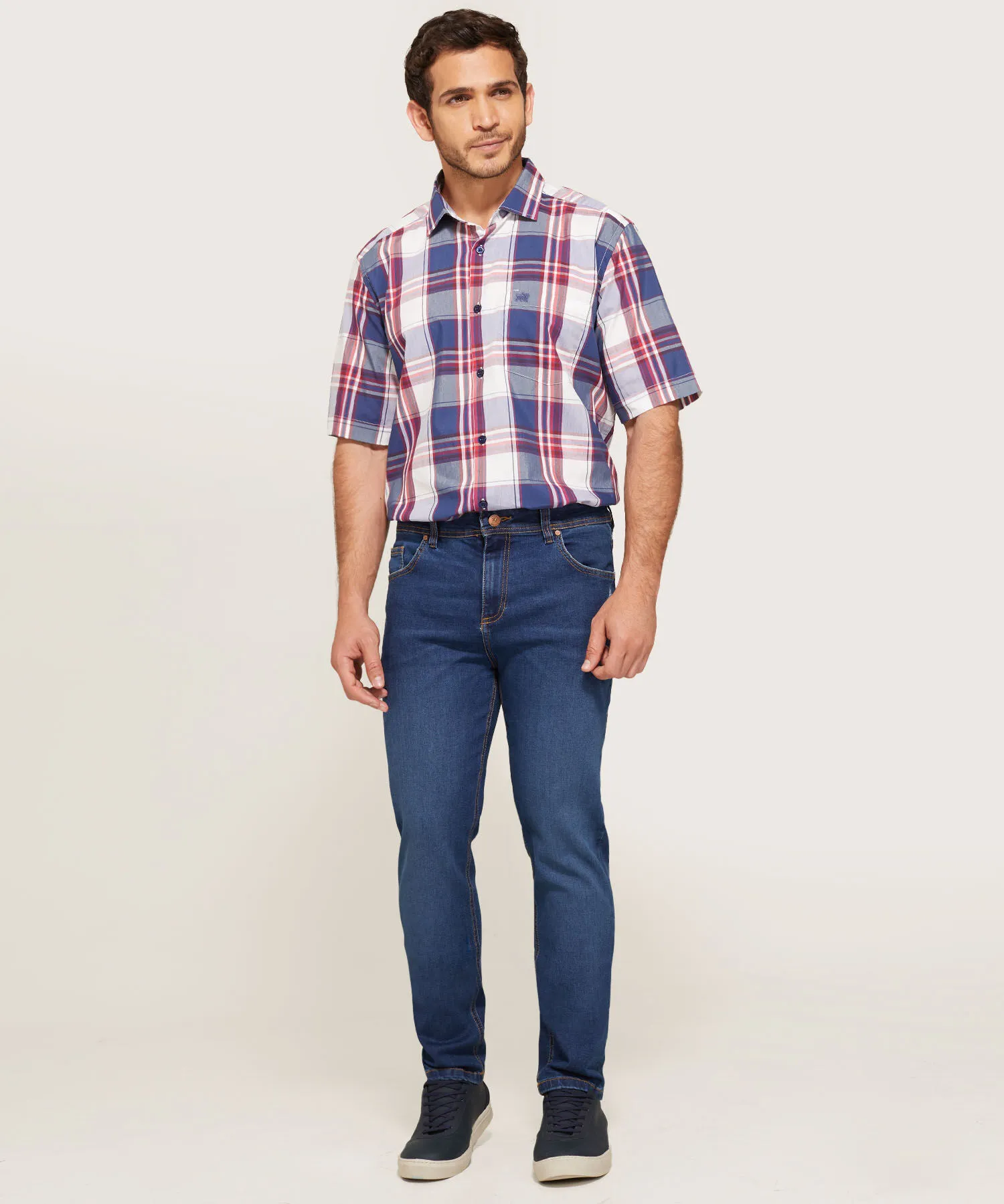 CAMISA MANGA CORTA CUADROS