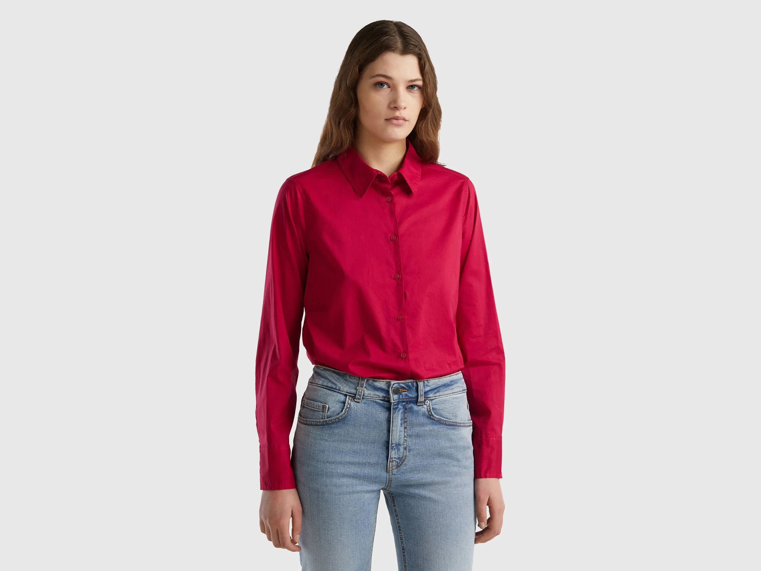 Camisa regular fit de algodón ligero