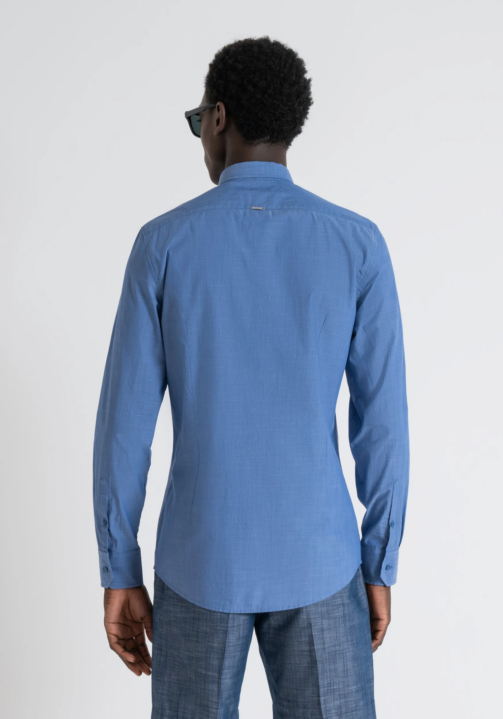 CAMISA SLIM FIT NAPOLI DE ALGODÓN CON ESTAMPADO INTEGRAL